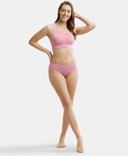 Wirefree Padded Tencel Lyocell Elastane Full Coverage Lounge Bra with Stay Fresh Properties and Removable Pads - Orchid Smoke-6