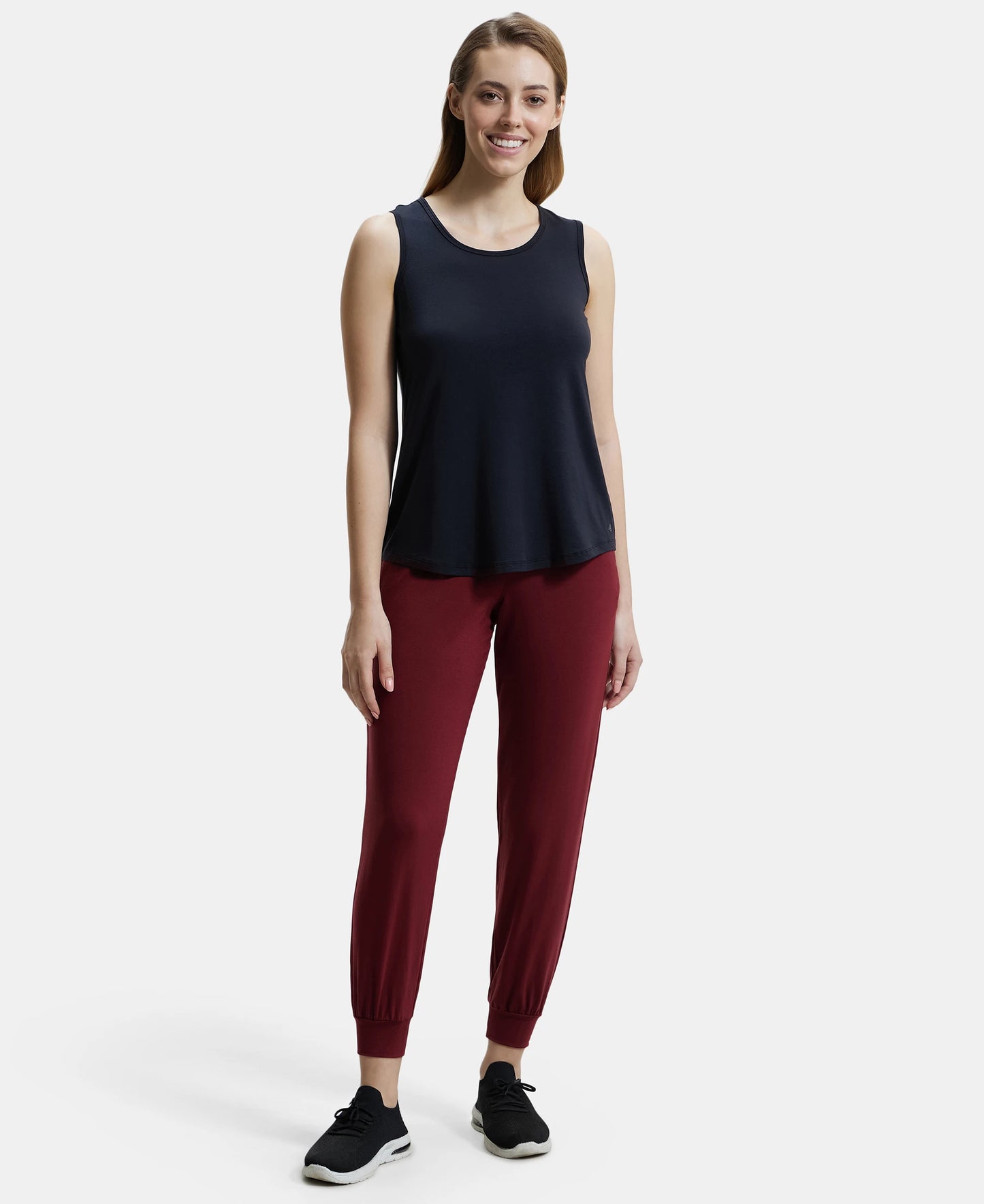 Environment Friendly Lyocell Relaxed Fit Tank Top - Black-4