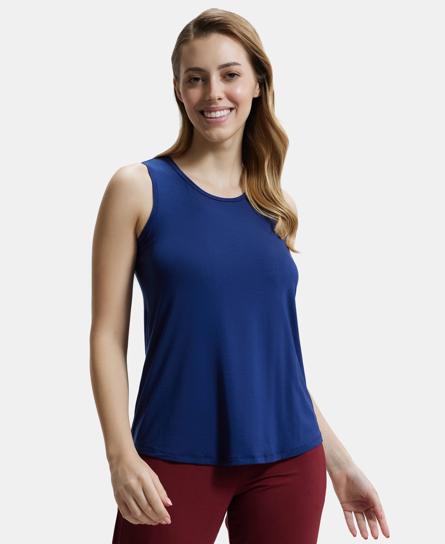 Environment Friendly Lyocell Relaxed Fit Tank Top - Medieval Blue-5