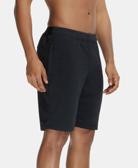 Lightweight Microfiber Shorts with Zipper Pockets and StayFresh Treatment - Black-2