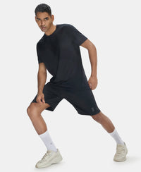 Lightweight Microfiber Shorts with Zipper Pockets and StayFresh Treatment - Black-6