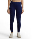 Tactel Microfiber Elastane Performance Leggings with Broadwaistband & Side Pockets - Midnight Sail-1