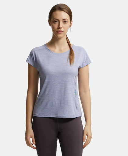 Microfiber Fabric Breathable Mesh Relaxed Fit Graphic Printed Round Neck Half Sleeve T-Shirt - Eventide-1