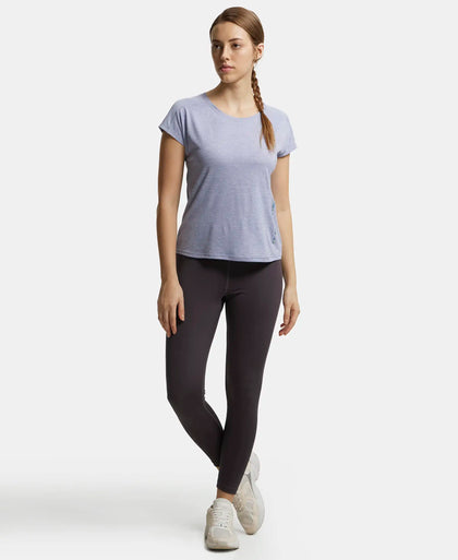 Microfiber Fabric Breathable Mesh Relaxed Fit Graphic Printed Round Neck Half Sleeve T-Shirt - Eventide-4