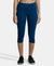 Microfiber Elastane Slim Fit Capri with Back Waistband Pocket - Poseidon-1