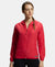 Microfiber Fabric Relaxed Fit Raglan Styled Water Resistant Hoodie Jacket - Virtual Pink-1