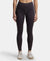 Microfiber Elastane Performance 7/8th Leggings with Broadwaistband & Back Pocket - Forged Iron-1