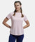 Microfiber Fabric Relaxed Fit Half Sleeve Breathable Mesh T-Shirt - Almond Blossom-1