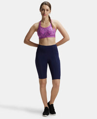 Microfiber Elastane Slim Fit Shorts with Side Pockets - Peacoat-4