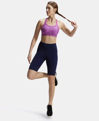 Microfiber Elastane Slim Fit Shorts with Side Pockets - Peacoat-6