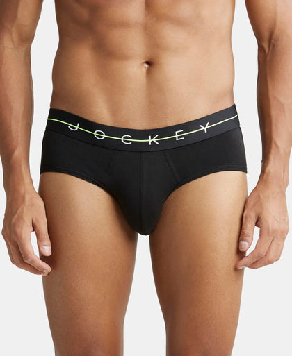 Super Combed Cotton Elastane Solid Brief with Ultrasoft Waistband - Assorted (Pack of 2)-2