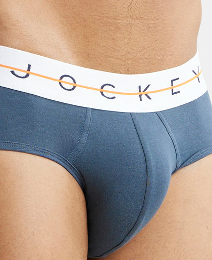 Super Combed Cotton Elastane Solid Brief with Ultrasoft Waistband - Assorted (Pack of 2)-16