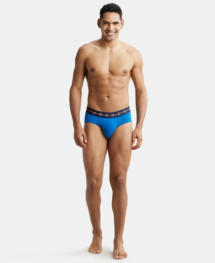 Super Combed Cotton Elastane Solid Brief with Ultrasoft Waistband - Assorted (Pack of 2)-9