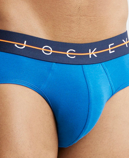 Super Combed Cotton Elastane Solid Brief with Ultrasoft Waistband - Assorted (Pack of 2)-10