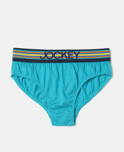 Super Combed Cotton Solid Brief with Ultrasoft Waistband - Assorted Colors-12