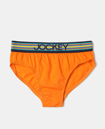 Super Combed Cotton Solid Brief with Ultrasoft Waistband - Assorted Colors-2