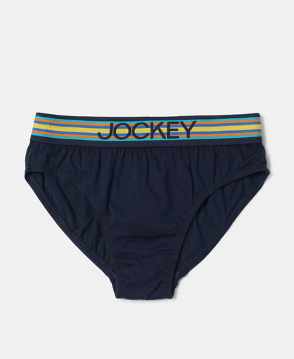Super Combed Cotton Solid Brief with Ultrasoft Waistband - Assorted Colors-4