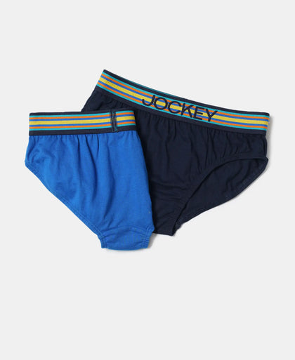 Super Combed Cotton Solid Brief with Ultrasoft Waistband - Assorted Colors-8