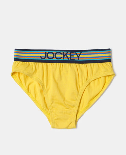 Super Combed Cotton Solid Brief with Ultrasoft Waistband - Assorted Colors-10