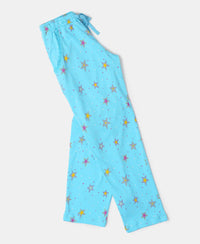 Super Combed Cotton Printed Pyjama - Blue Curacao Printed-5