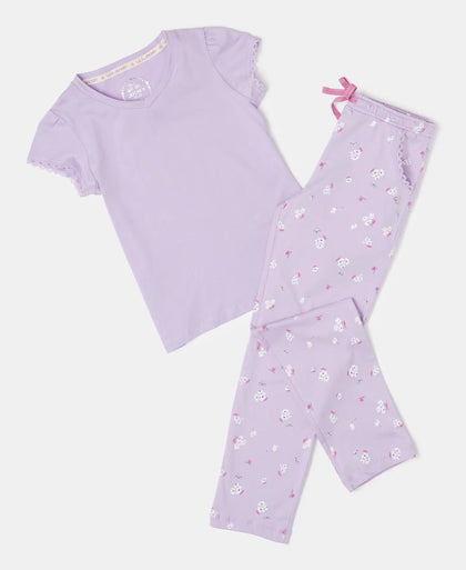 Super Combed Cotton Printed Pyjama - Lavendula-4