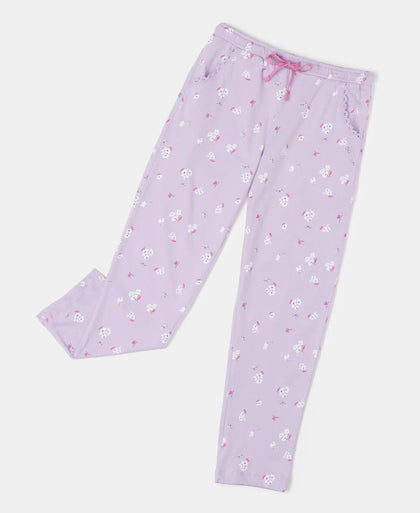 Super Combed Cotton Printed Pyjama - Lavendula-5