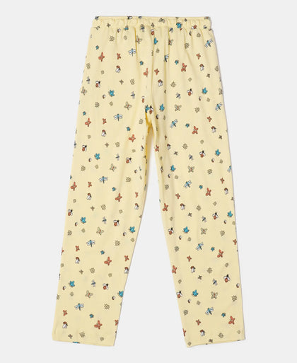 Super Combed Cotton Printed Pyjama - Pale Banana Printed-2