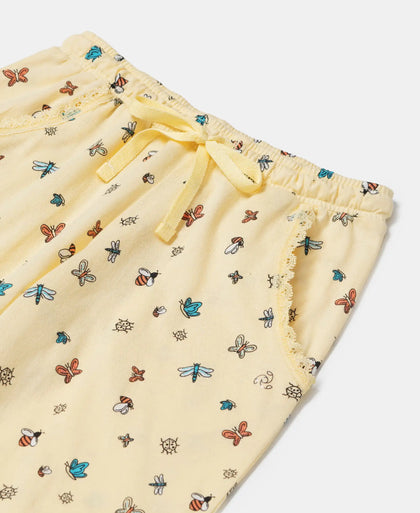 Super Combed Cotton Printed Pyjama - Pale Banana Printed-3