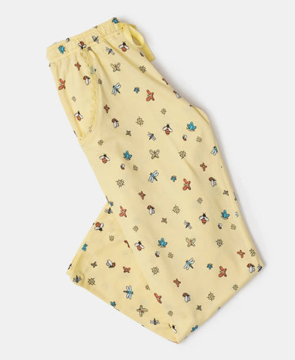 Super Combed Cotton Printed Pyjama - Pale Banana Printed-5