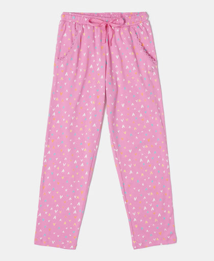 Super Combed Cotton Printed Pyjama - Wild Orchid Printed-1