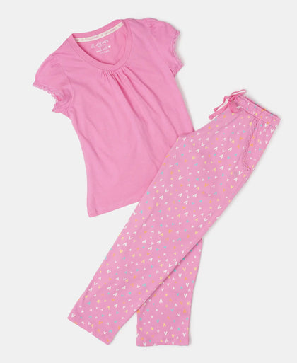 Super Combed Cotton Printed Pyjama - Wild Orchid Printed-4