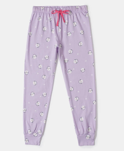 Super Combed Cotton Printed Full Sleeve T-Shirt and Pyjama Set - Lavendula-4