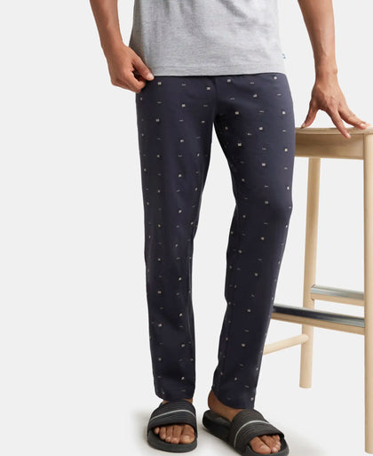 Super Combed Cotton Elastane Stretch Regular Fit Pyjama with Inner Drawstring - Graphite-5