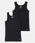 Super Combed Cotton Rib Solid Tank Top - Black-1