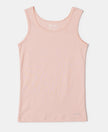 Super Combed Cotton Rib Solid Tank Top - Tropical Peach-1