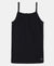 Super Combed Cotton Rib Fabric Camisole with Regular Straps - Black-1