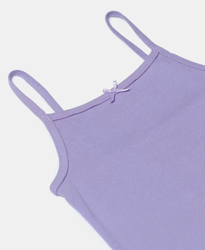 Super Combed Cotton Rib Fabric Camisole with Regular Straps - Violet Tulip-3