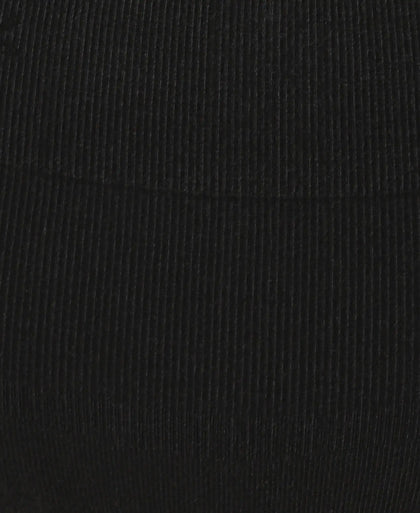 Mid Waist Cotton Rich Elastane Stretch Seamfree Bikini Shapewear - Black-6