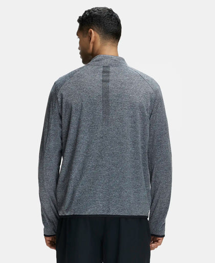 Soft Touch Microfiber Elastane Stretch Jacket with Thumbhole Styling - Grey Marl-3