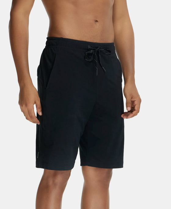 Super Combed Cotton Rich Shorts with StayFresh Treatment - Black-2