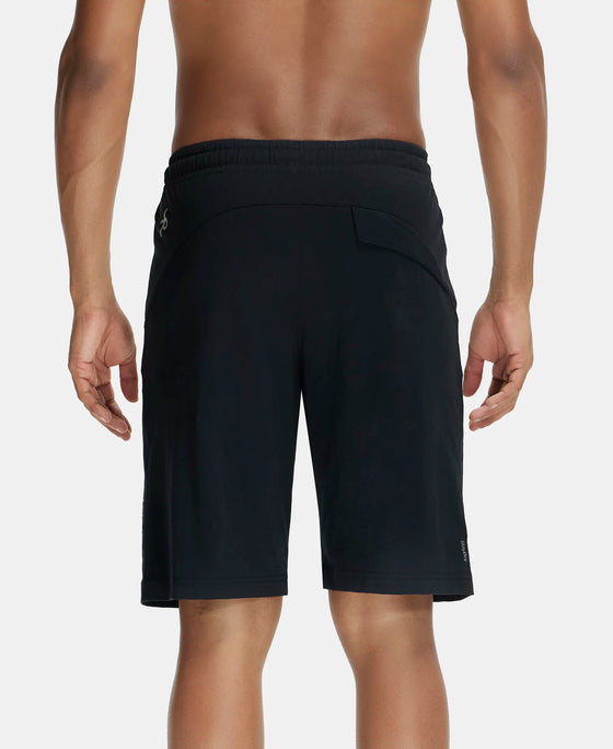 Super Combed Cotton Rich Shorts with StayFresh Treatment - Black-3