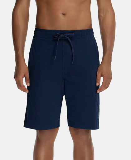 Super Combed Cotton Rich Shorts with StayFresh Treatment - Navy-1