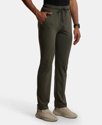 Super Combed Cotton Rich Trackpant with Zipper Pockets and StayFresh Treatment - Deep Olive-2