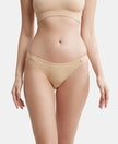Super Combed Cotton Elastane Low Waist Bikini With Concealed Waistband and StayFresh Treatment - Light Skin-1