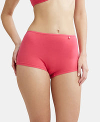 High Coverage Super Combed Cotton Elastane Boy Leg With Concealed Waistband and StayFresh Treatment - Ruby-5