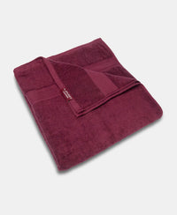 Cotton Terry Ultrasoft and Durable Solid Bath Towel - Burgundy-2