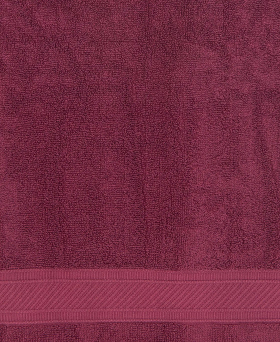 Cotton Terry Ultrasoft and Durable Solid Bath Towel - Burgundy-4