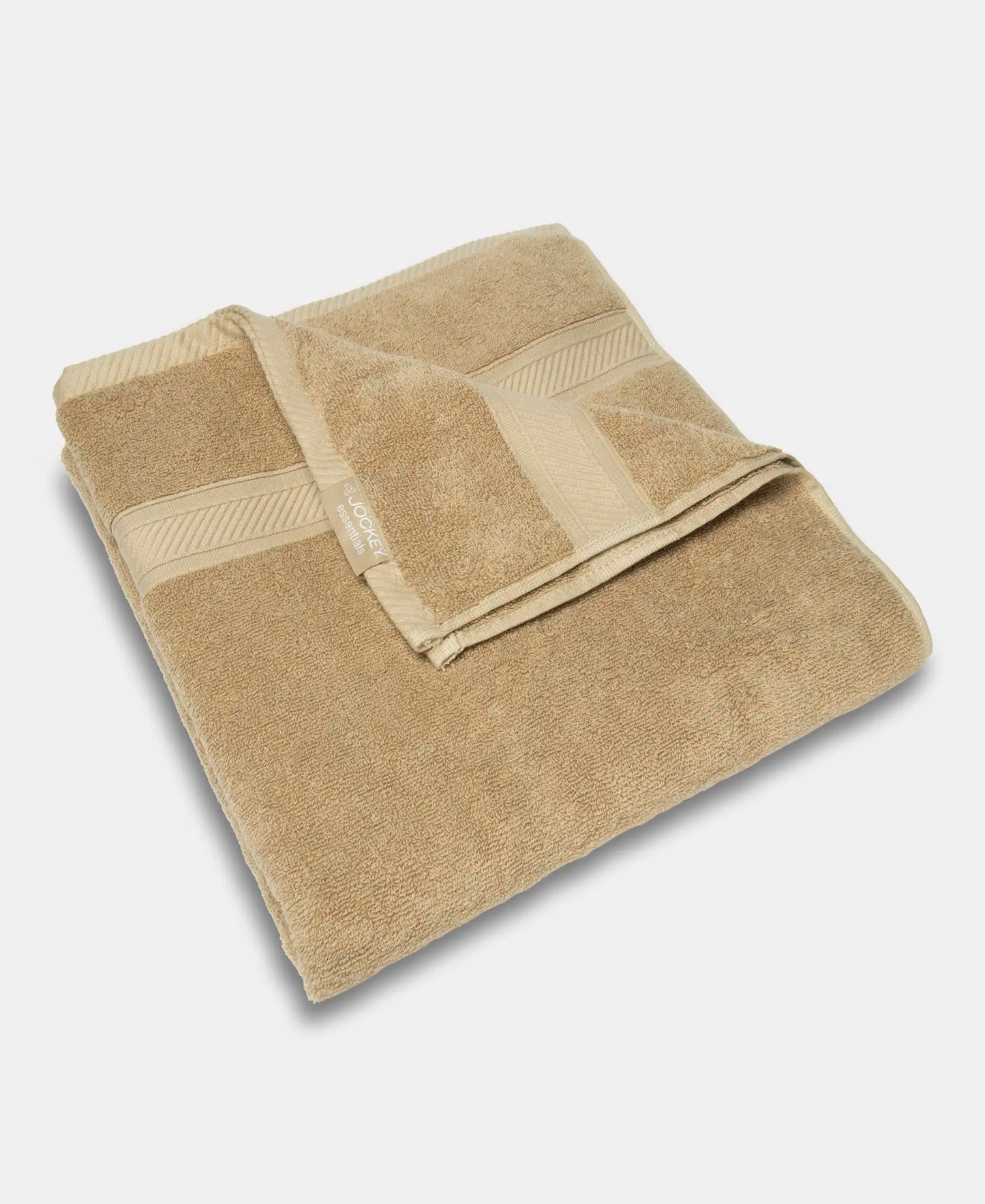Cotton Terry Ultrasoft and Durable Solid Bath Towel - Camel-2