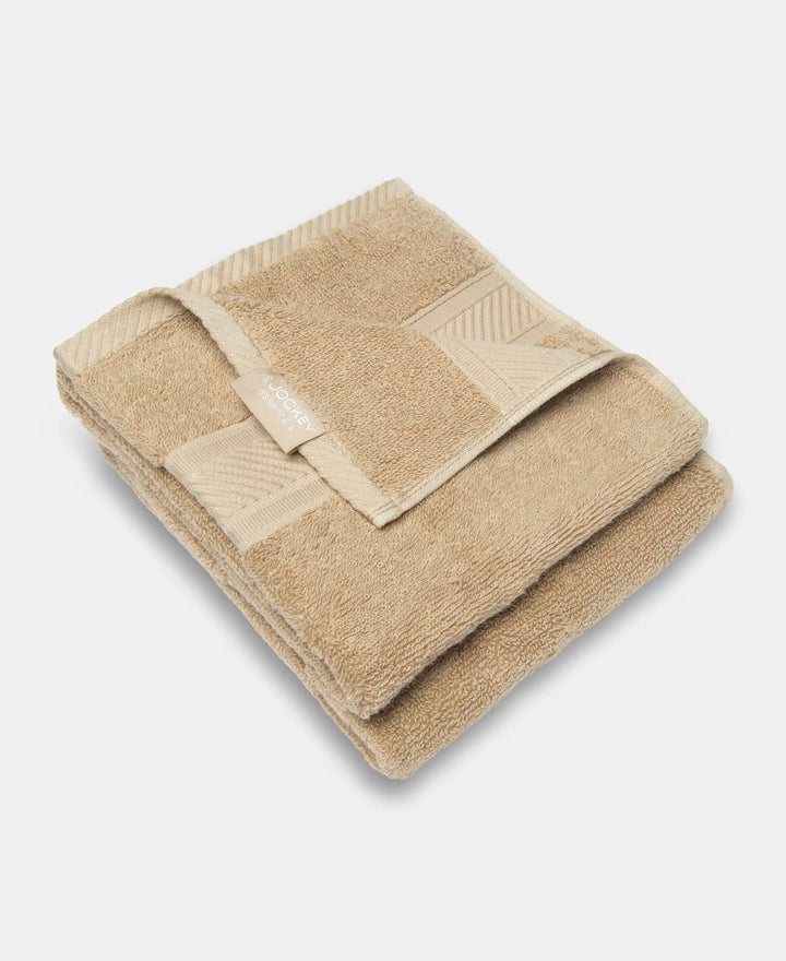 Cotton Terry Ultrasoft and Durable Solid Hand Towel - Camel-2