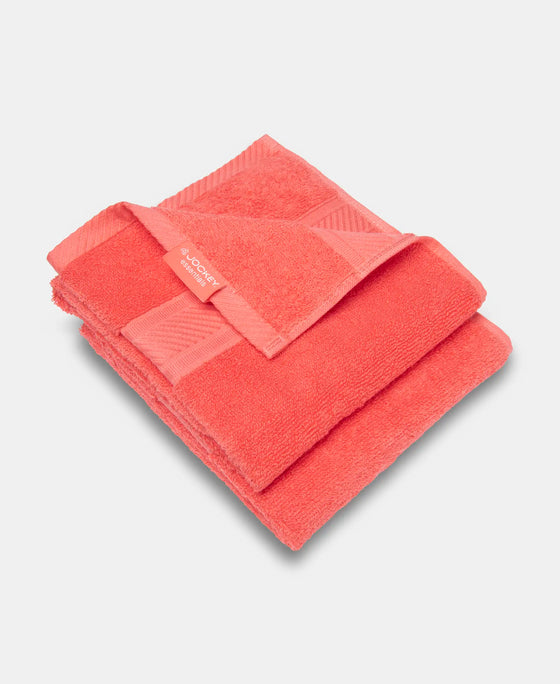 Cotton Terry Ultrasoft and Durable Solid Hand Towel - Coral-2